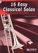 15 Easy Classical Solos pro trombone (BC+TC in Bb) a piano pro trombon a klavír
