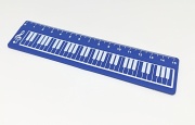 Pravítko s potlačou klaviatúra 15 cm - tmavo modrá farba
