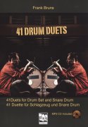 41 DRUM DUETS by Frank Bruns + CD /  bicí souprava + malý buben