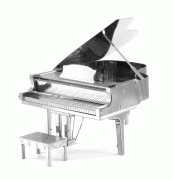 3D kovové puzzle klavír - 6x10x8 cm
