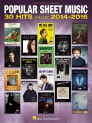 Popular Sheet Music - 30 hits from 2014-2016 // klavír/zpěv/kytara