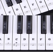 Samolepky pre klávesy alebo klavír 37-88 kláves čierna tlač