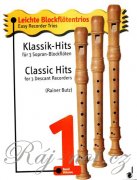 Klassik-Hits Band 1 - 3 Sopran-Blockflöten - klasické skladby pro 3 flétny
