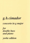 Cimador: Concerto in G major / kontrabas + klavír