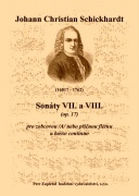 Sonáty VII. a VIII. (op. 17) - flauto (flauto dolce /A/), basso continuo Johann Christian Schickhardt