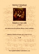 Sonata a voce solo (Biblioteca Palatina 18) - flauto dolce /A/ (flauto traverso), basso continuo od Colombani Quirino