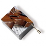 Hrací strojek Music box Violin/Sheet music - 5,7 x 4,5 x 3 cm