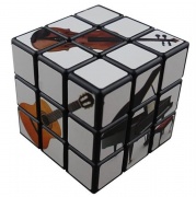 Rubikova kocka s potlačou hudobného nástroja - 5,8 x 5,8 cm