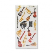 Papierové vreckovky s hudobnými nástrojmi