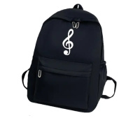 Batoh s přední kapsou a hudebním motivem houslový klíč