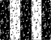 Podložka pod myš s hudebním potiskem černo bílé noty