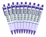 Bielo-fialové pero s potlačou klaviatúry