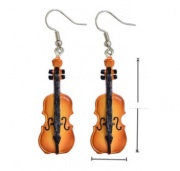 Náušnice - hudobný nástroj violončelo