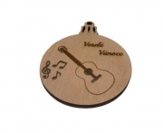 Drevená vianočná banka - klasická gitara