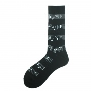 Ponožky v černé barvě EU 36-43 - notová osnova