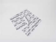 Šátek s potiskem - noty černá/bílá barva - 25*50 cm