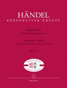 Sonáta C dur pro flétnu a basso continuo Basso continuo HWV 365 - George Friedrich Händel