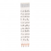 Biela ceruzka s potlačou - hudobná notová osnova
