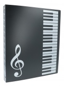 Složka na noty - klaviatura a hudební klíče