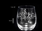 Sklenice s hudebním motivem 460 ml