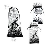 Textilní pouzdro na brýle s hudebním motivem