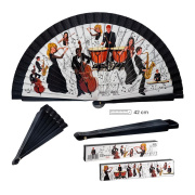 Vějíř s barevným hudebním motivem