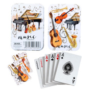 Hrací karty na pocker s barevným hudebním motivem