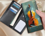 Peněženka s hudebním motivem houslí