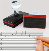 Velké razítko pro tisk notové osnovy