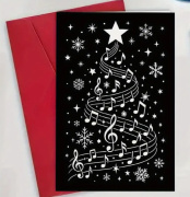 Přání Tichá noc - Stromeček s hudebním motivem