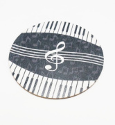 Dřevěný podtácek s klavírním uměleckým designem 3