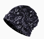 Hudební čepice pro muzikanty - potisk letící noty