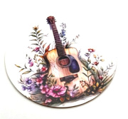 Dřevěný podtácek s kytarovým designem 1