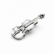 Spona na kravatu ve tvaru houslí