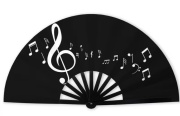 Černý vějíř s houslovým klíčem