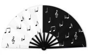 Černo-bílý vějíř s hudebním motivem