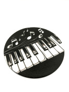 Černo bílý podtácek s klaviaturou 1