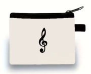 Malá peněženka se zipem - houslový klíč