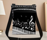 Taška přes rameno s hudebním motivem