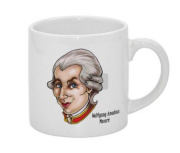 Biely hrnček s potlačou Mozart